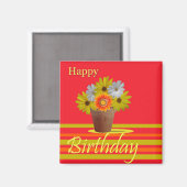Joyeux aimant d'anniversaire (Recto/Verso)