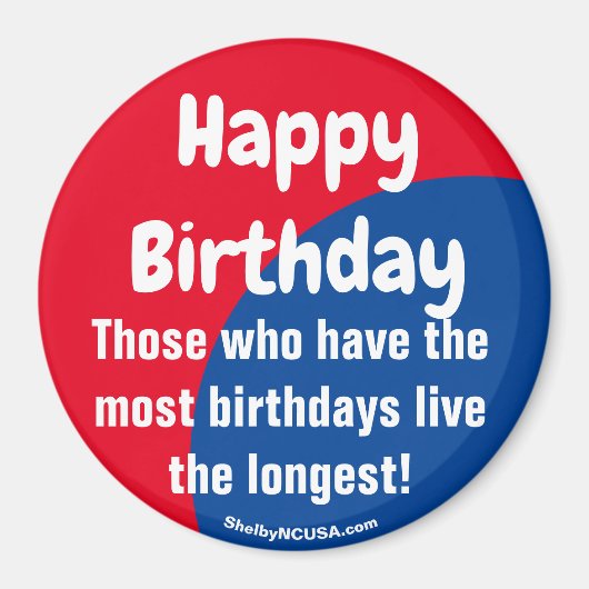 Joyeux aimant d'anniversaire (Devant)