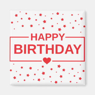 Joyeux aimant de coeurs d'anniversaire