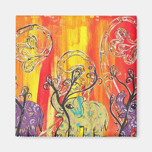 Joyeux Aimant défilé d'éléphants (Devant)