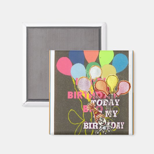 Joyeux Aimants Fridge Anniversaire (Recto/Verso)