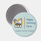 Joyeux aimants frigorifiques de ferme du matin (Recto/Verso)