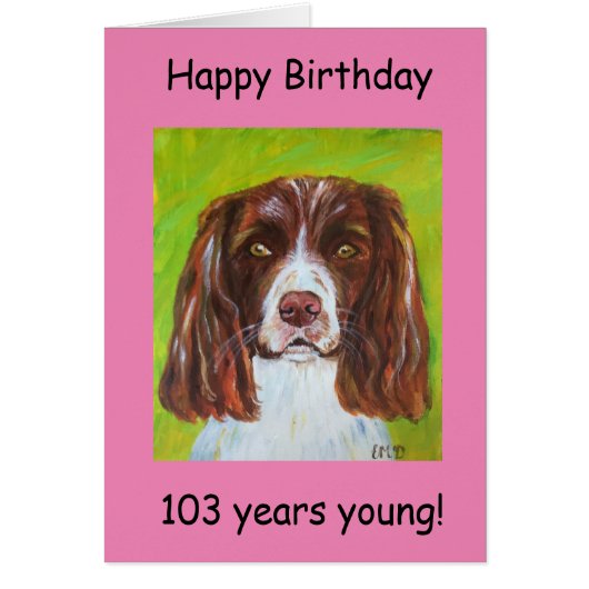 Joyeux anniversaire 103 ans jeune (Devant)
