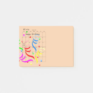 Joyeux anniversaire 2022 Janvier Post-it Notes