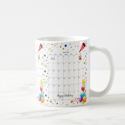 Joyeux anniversaire 2022 Mars Mug (Droite)