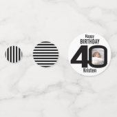 Joyeux anniversaire 40ème nom et confetti de papie (Derrière)