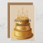 Joyeux anniversaire 60ème Invitation (Devant / Derrière)