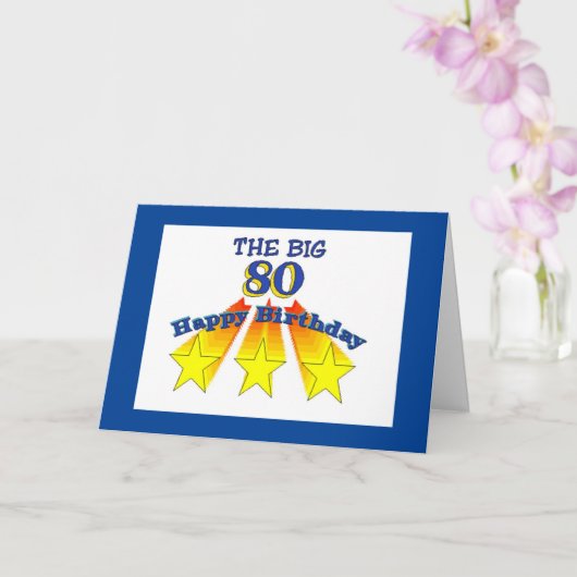 Joyeux anniversaire 80 Carte chrétienne (Orchidée)