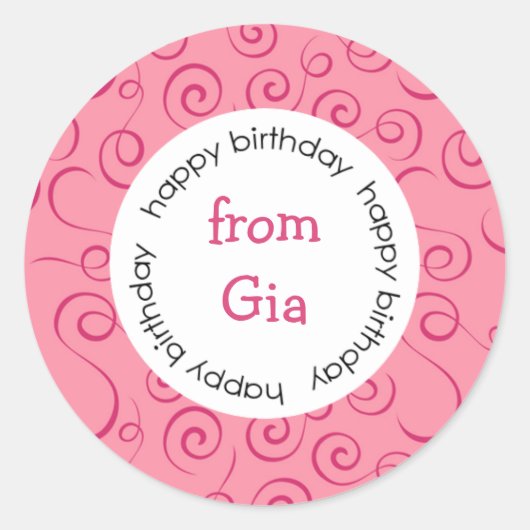 Joyeux anniversaire à/de autocollants (Devant)