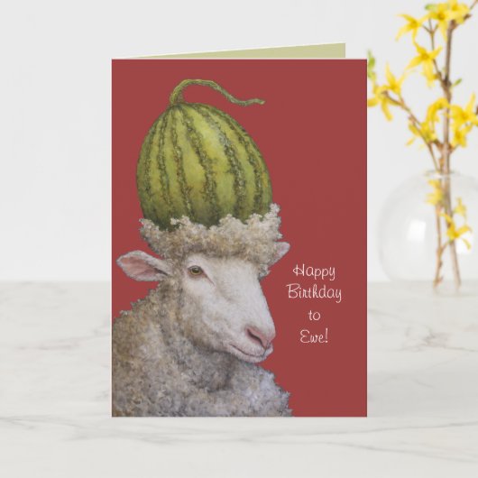 Joyeux anniversaire à Ewe carte (Fleur jaune)