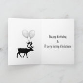 Joyeux anniversaire à la carte de Noël (Intérieur)