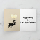 Joyeux anniversaire à la carte de Noël (Intérieur)