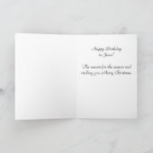 Joyeux anniversaire à la carte de Noël de Jésus (Intérieur)