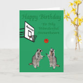 Joyeux anniversaire à la carte de voeux d'amoureux (Fleur jaune)