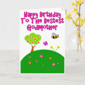 Joyeux Anniversaire À La Meilleure Carte Godmère (Fleur jaune)