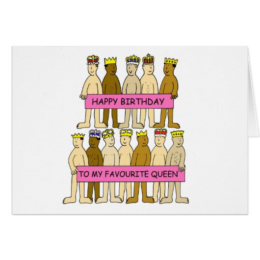 Joyeux anniversaire à la reine préférée Gay Humor (Devant horizontal)