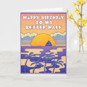 Joyeux Anniversaire à Ma Meilleure Moitié Carte Le (Fleur jaune)