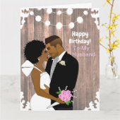 Joyeux Anniversaire À Mon Mari Carte Africaine Amé (Fleur jaune)