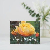 Joyeux Anniversaire À propos de Face Rose #2 Carte (Debout devant)