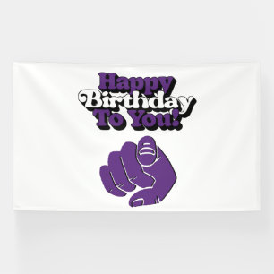 Joyeux Anniversaire À Toi Bannière en vinyle viole