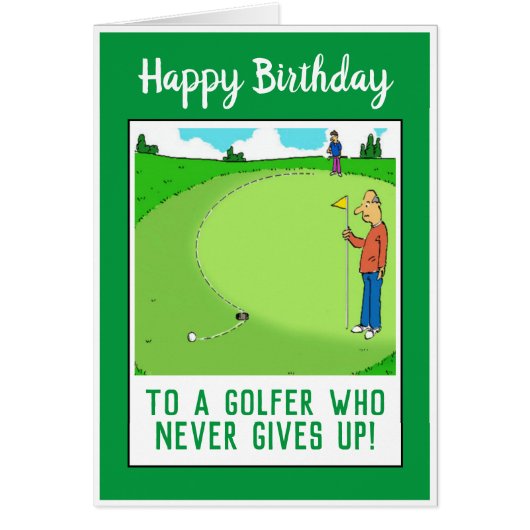 Joyeux Anniversaire à un Golfeur Drôle (Devant)