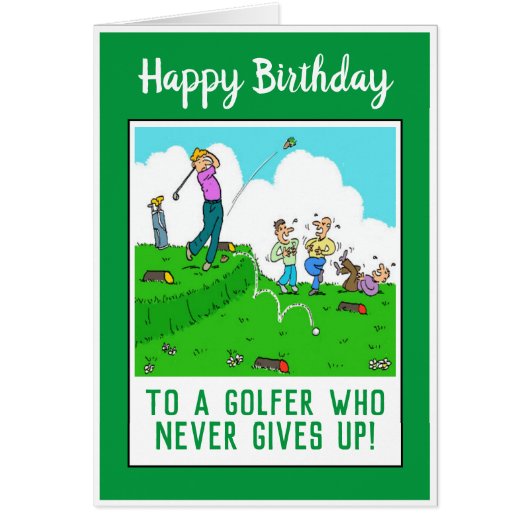 Joyeux Anniversaire à un Golfeur Drôle (Devant)