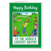 Joyeux Anniversaire à un Golfeur Drôle (Devant)