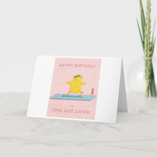Joyeux Anniversaire À Une Carte Chick Hot (Devant)