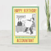 Joyeux anniversaire à une carte comptable (Devant)