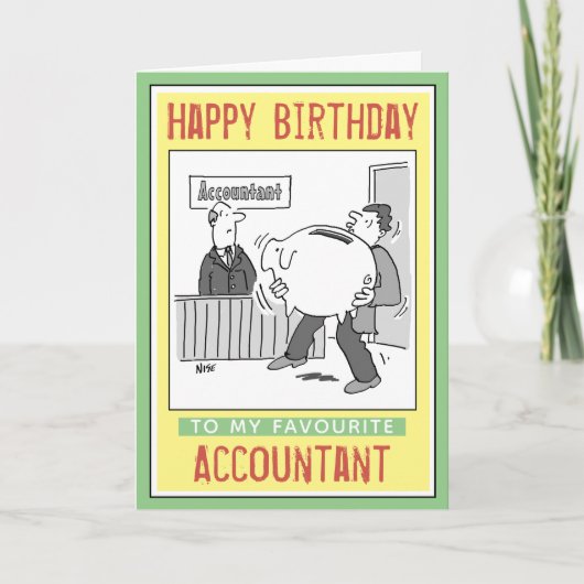 Joyeux anniversaire à une carte comptable (Devant)