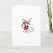 Joyeux anniversaire à une carte de chat Cool (Dos)