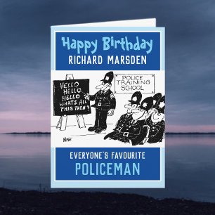 Joyeux anniversaire à une carte de policier