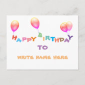 Joyeux anniversaire à votre proche carte postale (Devant)