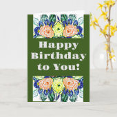 Joyeux anniversaire à vous ! Carte (Fleur jaune)