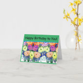 Joyeux anniversaire à vous ! Carte (Fleur jaune)