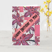 Joyeux anniversaire à vous ! Carte (Fleur jaune)