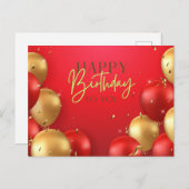 Joyeux anniversaire à vous carte (Devant / Derrière)