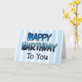 Joyeux anniversaire à vous Carte Blue Mens ou Boys (Fleur jaune)