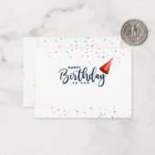 Joyeux Anniversaire À Vous Carte Cadeau Enclôture (Devant/Arrière en situation)