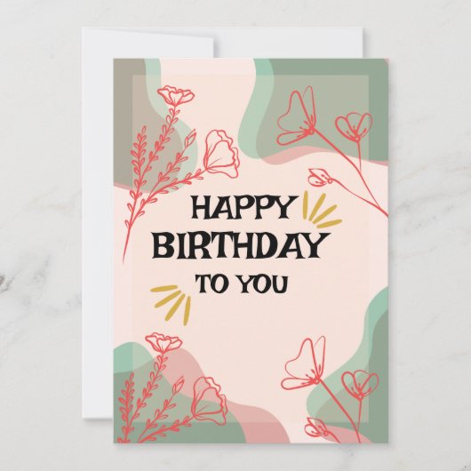 Joyeux Anniversaire À Vous - Carte De Vœux Personn (Devant)