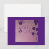 Joyeux anniversaire à vous carte postale de fleurs (Devant / Derrière)