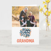 Joyeux anniversaire à vous grand-mère Carte photo (Fleur jaune)