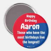 Joyeux anniversaire Aaron Magnet (Recto/Verso)