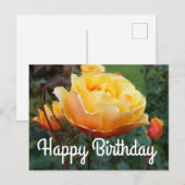 Joyeux Anniversaire About Face Rose #2 Carte Posta (Devant / Derrière)