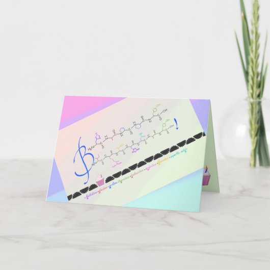 Joyeux anniversaire - acides aminés - carte person (Devant)