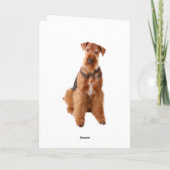 Joyeux Anniversaire Airedale Terrier Chien Carte d (Dos)