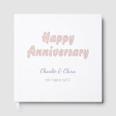 Joyeux anniversaire ajouter nom rose gris pastel g (Recto)