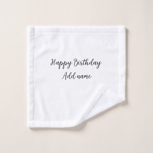 Joyeux anniversaire ajouter nom titre simple minim (Gant de toilette)