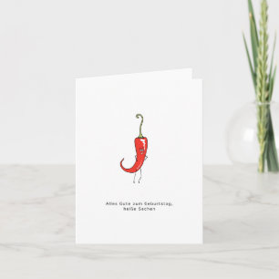 Joyeux anniversaire allemand Hot Stuff, carte d'an