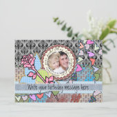 Joyeux anniversaire amusant rose et coeur modèle c (Debout devant)